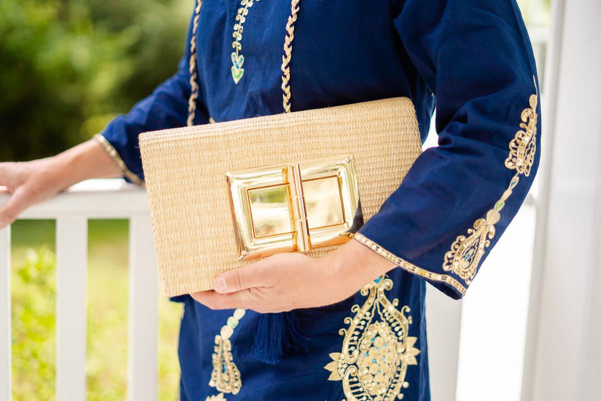 Lillian Clutch - Straw - Bexa Boutique