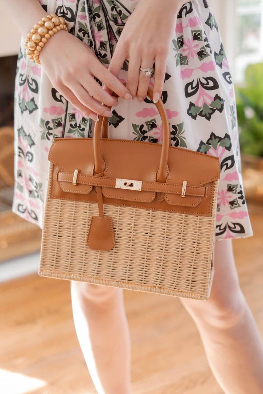 Margo Camel - Wicker Handbag - Camel - Bexa Boutique