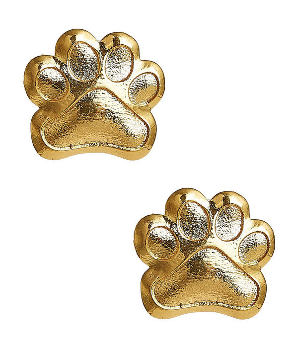 Paw Print Stud - Gold Earring