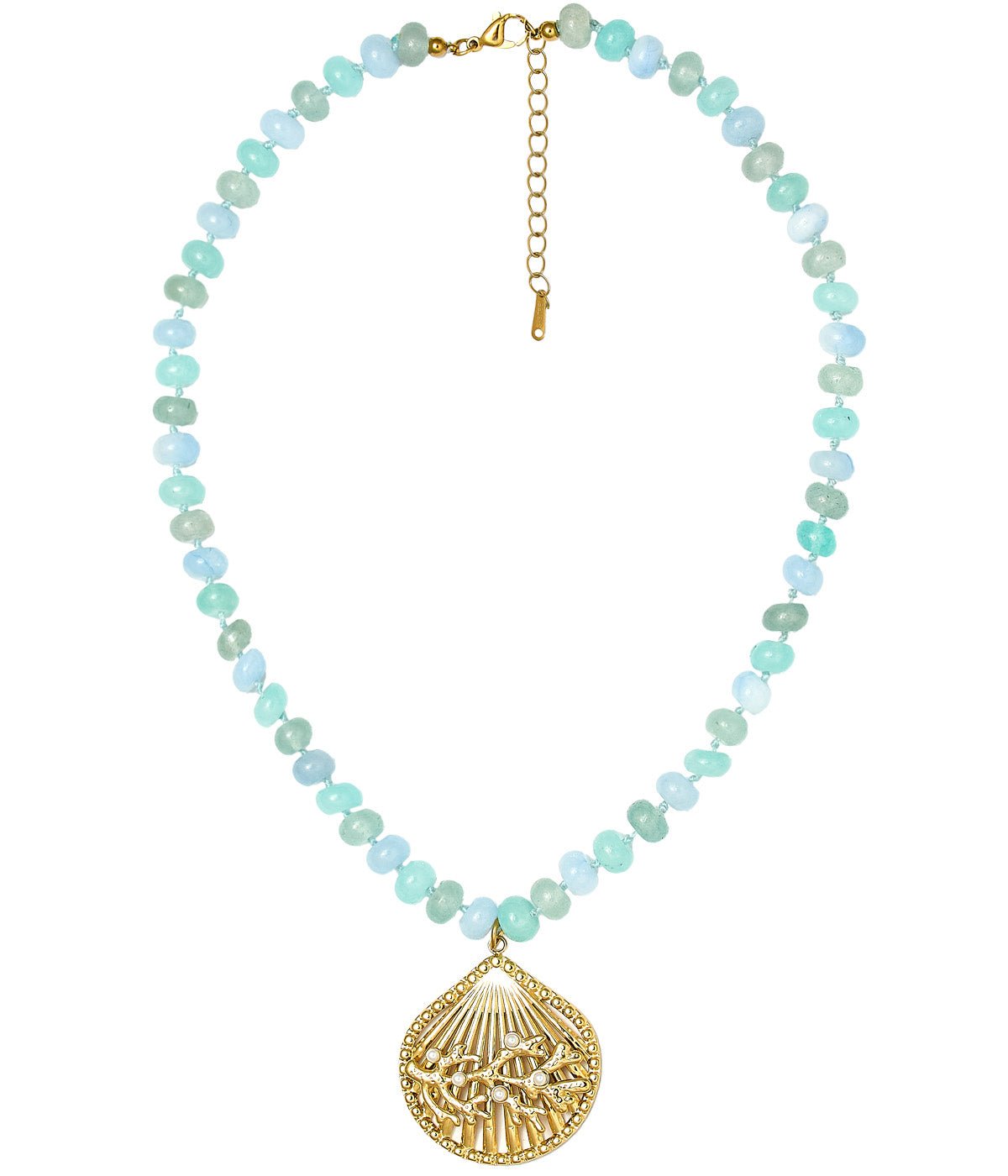 Macie Beaded Necklace - Shell - Bexa Boutique