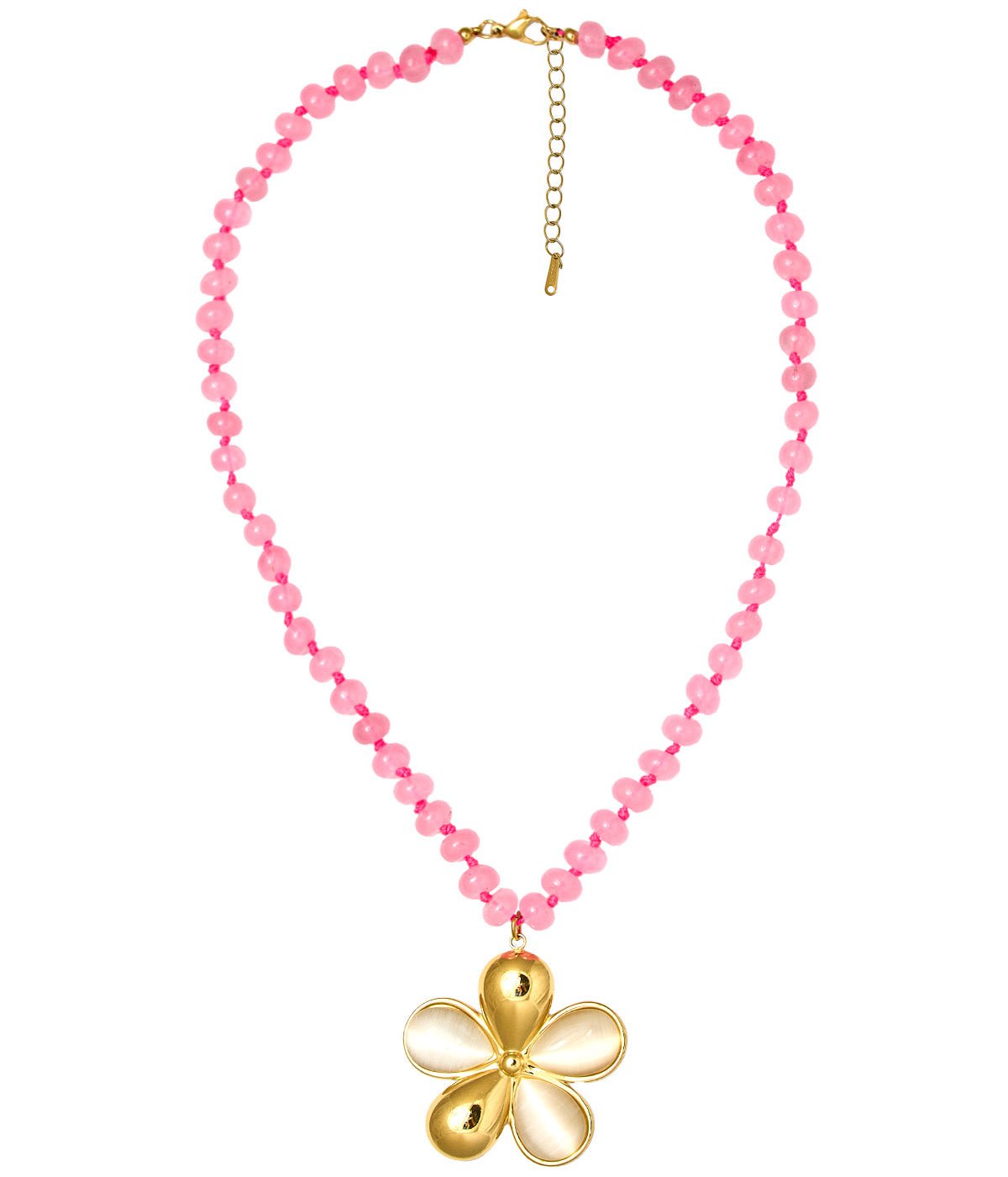 Macie Beaded Necklace - Shell - Bexa Boutique