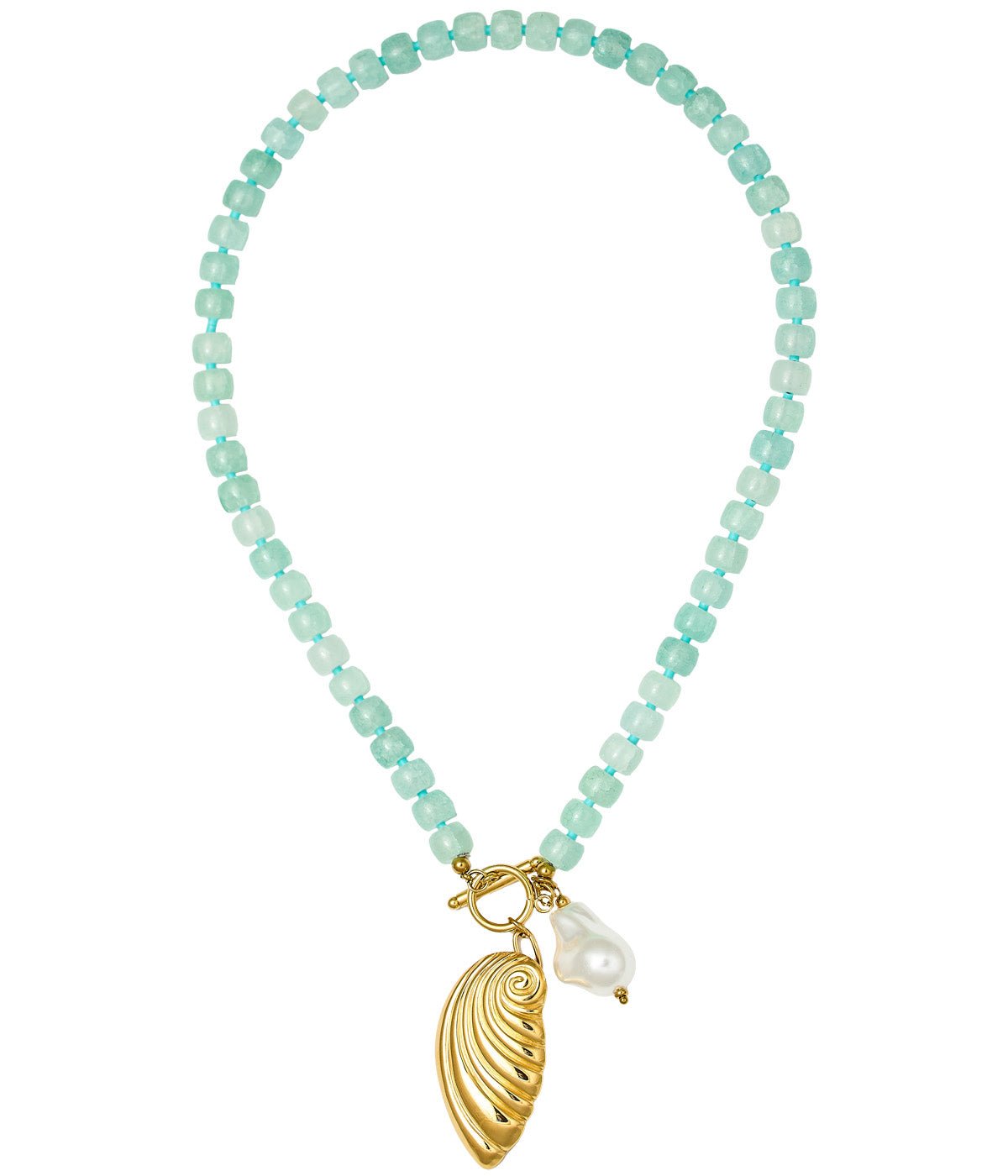 Macie Beaded Necklace - Shell - Bexa Boutique