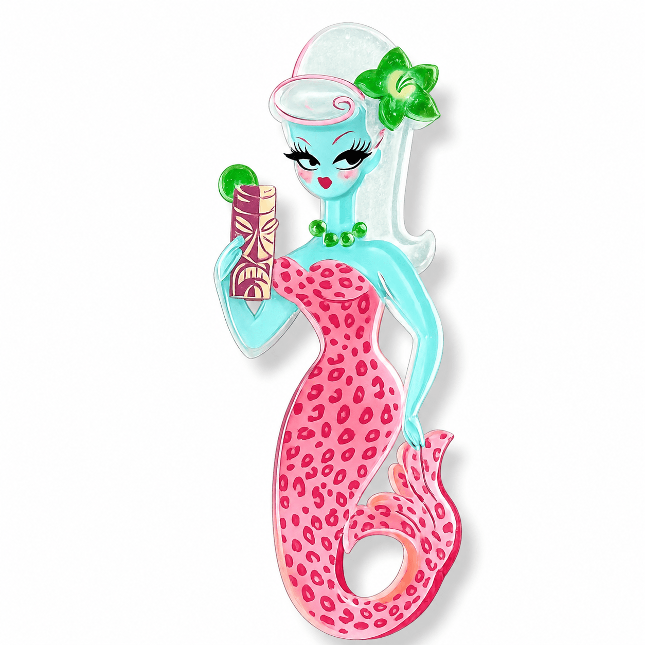 Mai Tai Mermaid Brooch by Miss Fluff x Lipstick & Chrome