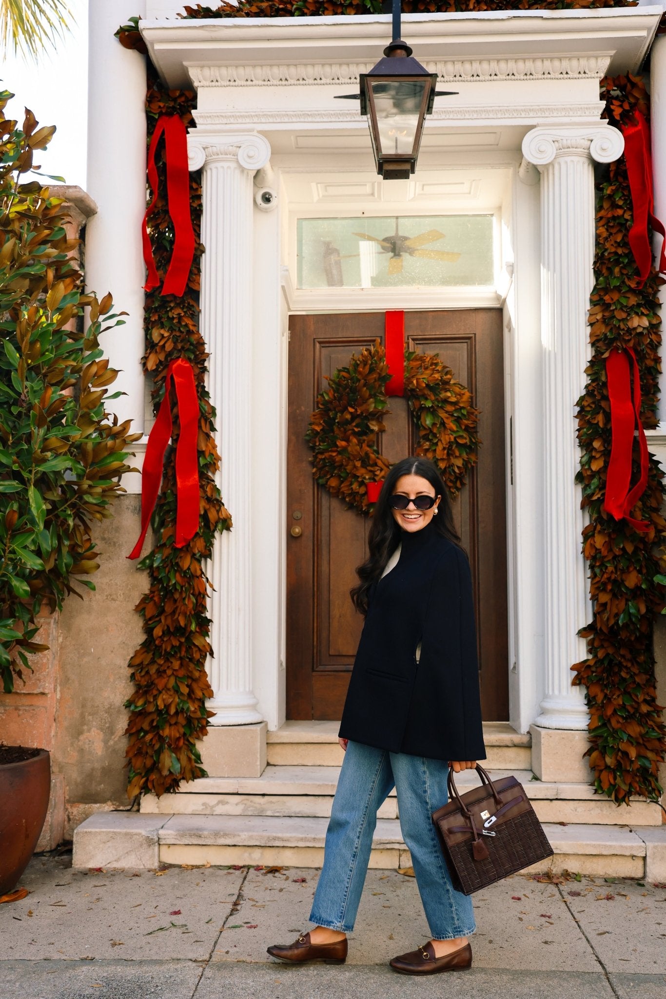 Margo - Fall Wicker Handbag - Black & Chocolate - Black - Bexa Boutique
