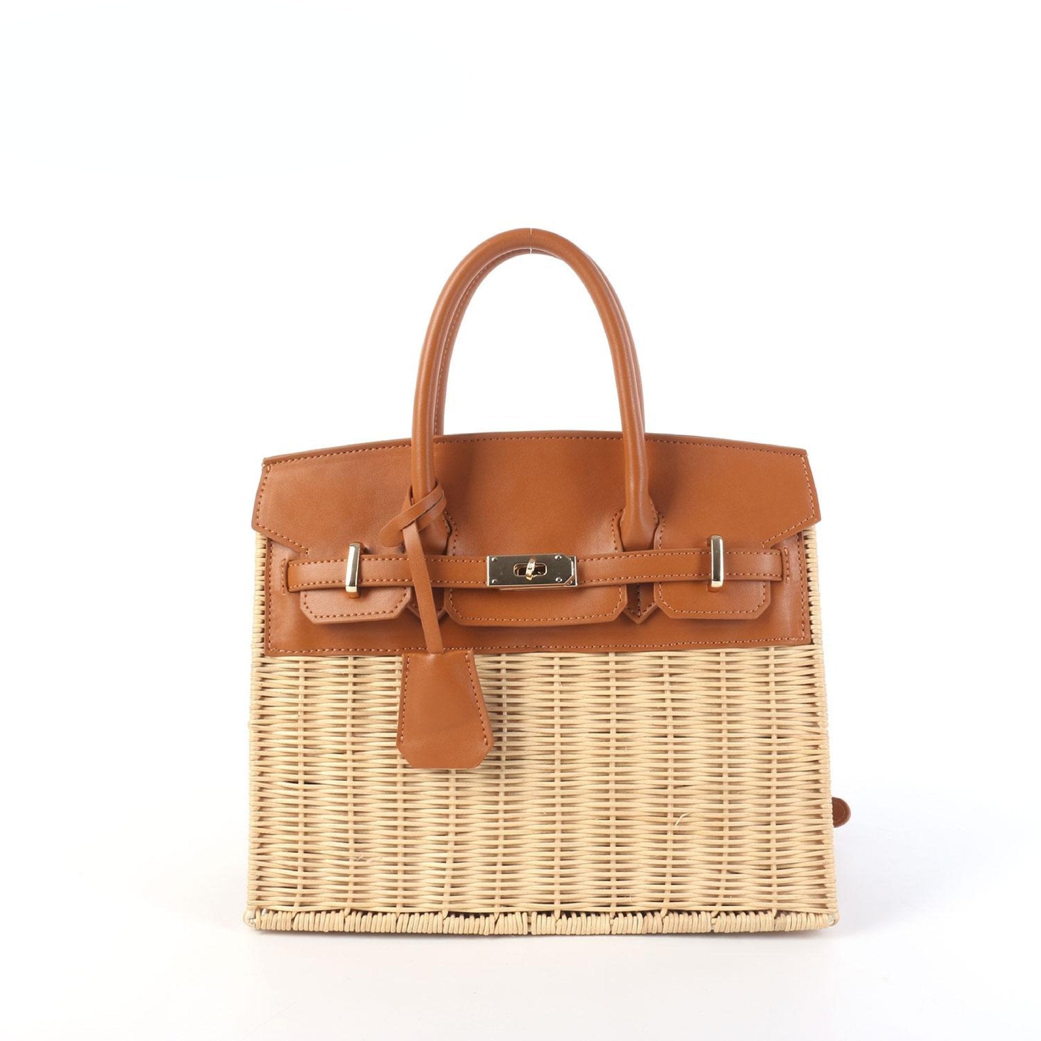 Margo Camel - Wicker Handbag - Camel - Bexa Boutique