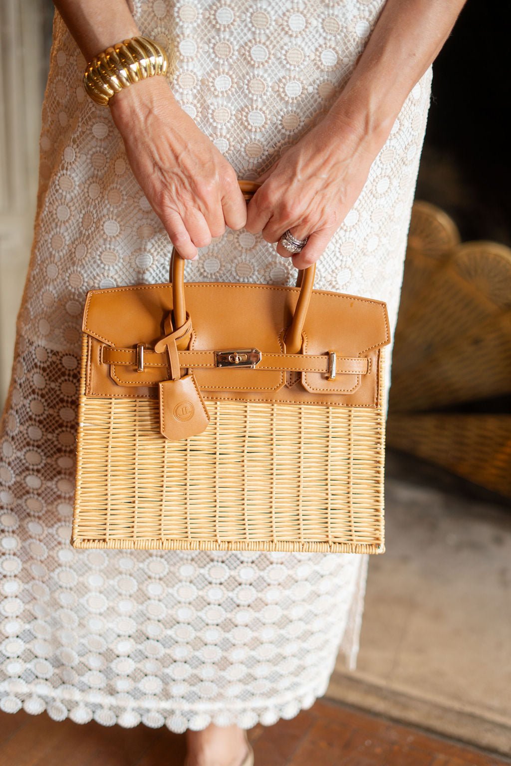 Margo Camel - Wicker Handbag - Camel - Bexa Boutique