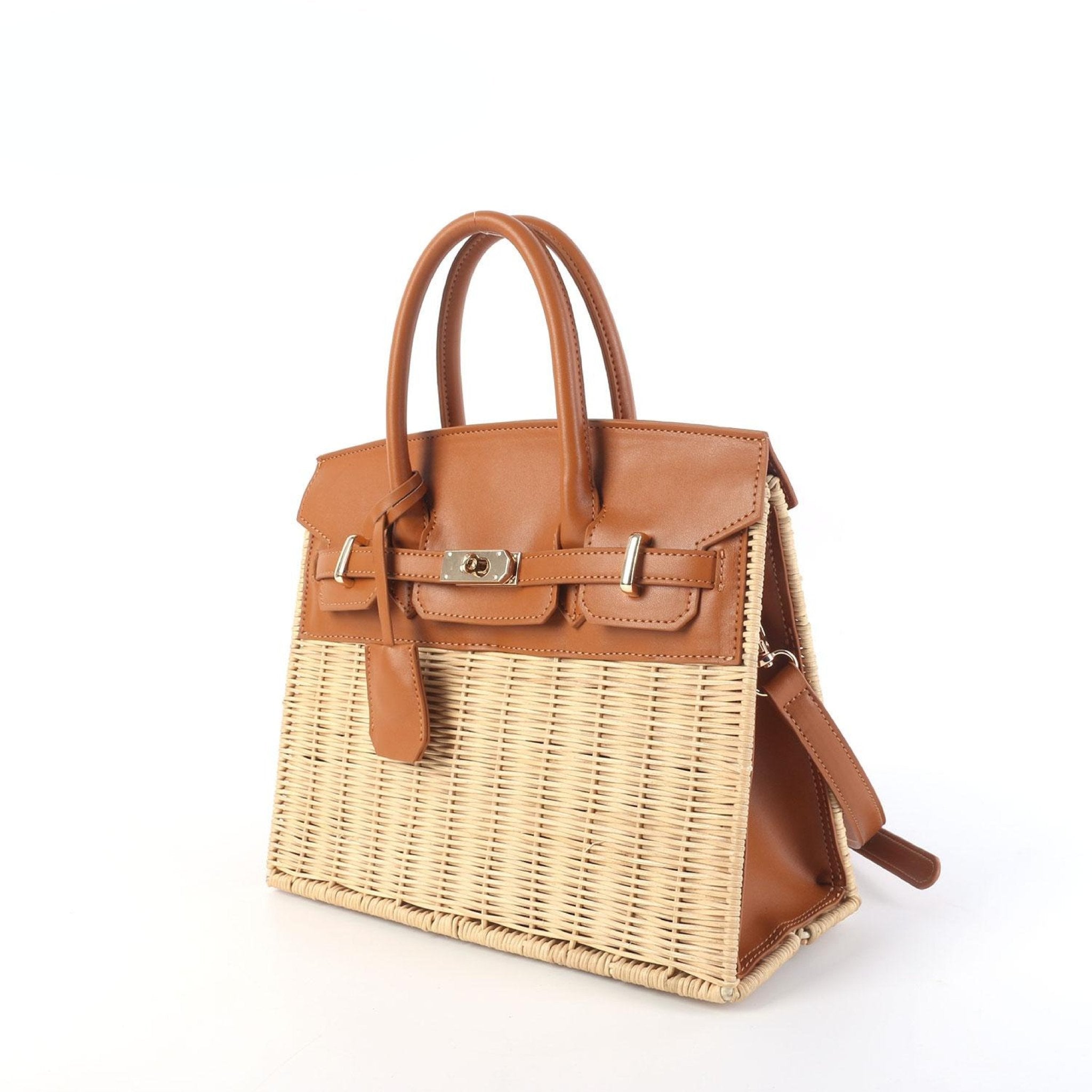 Margo Camel - Wicker Handbag - Camel - Bexa Boutique