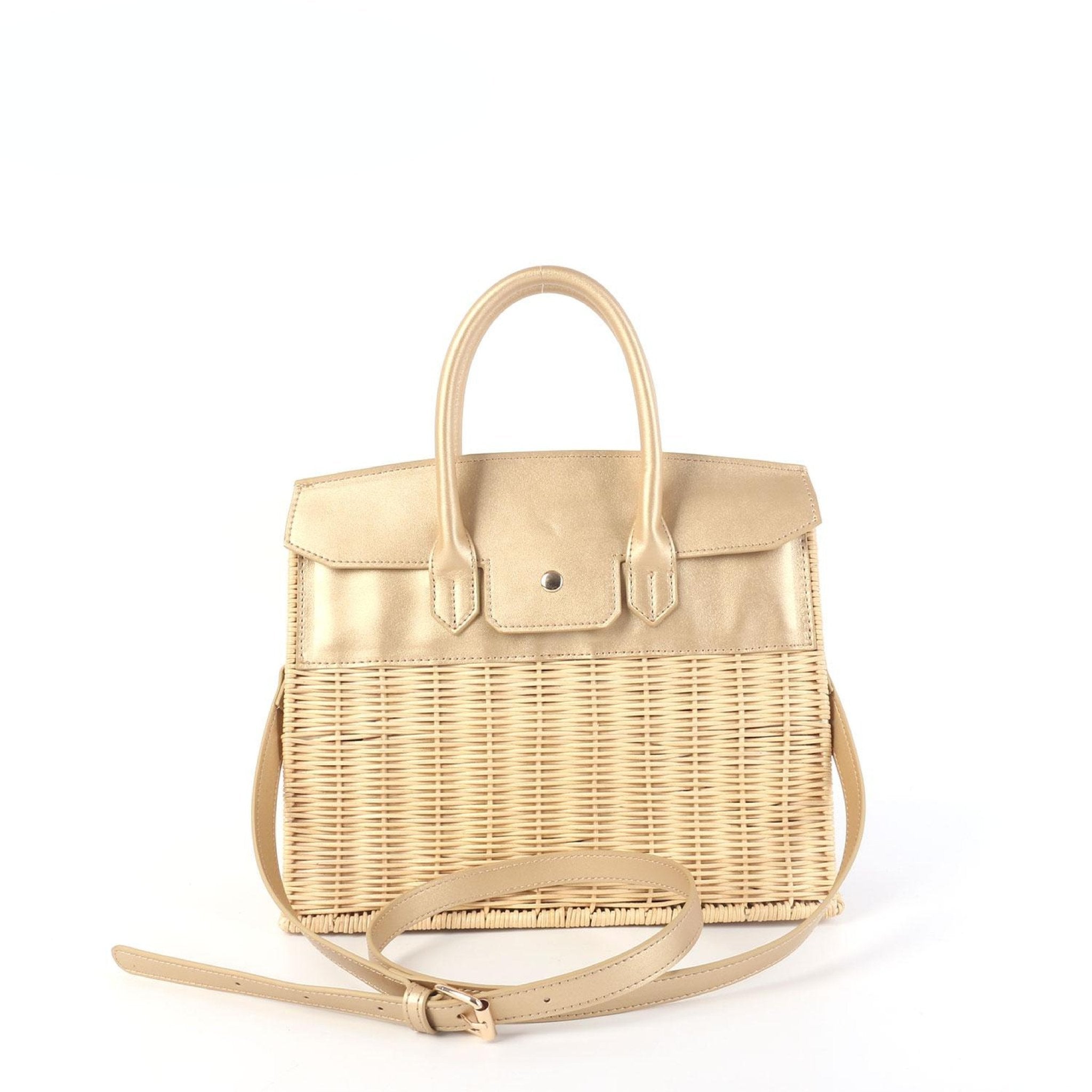 Margo Camel - Wicker Handbag - Camel - Bexa Boutique