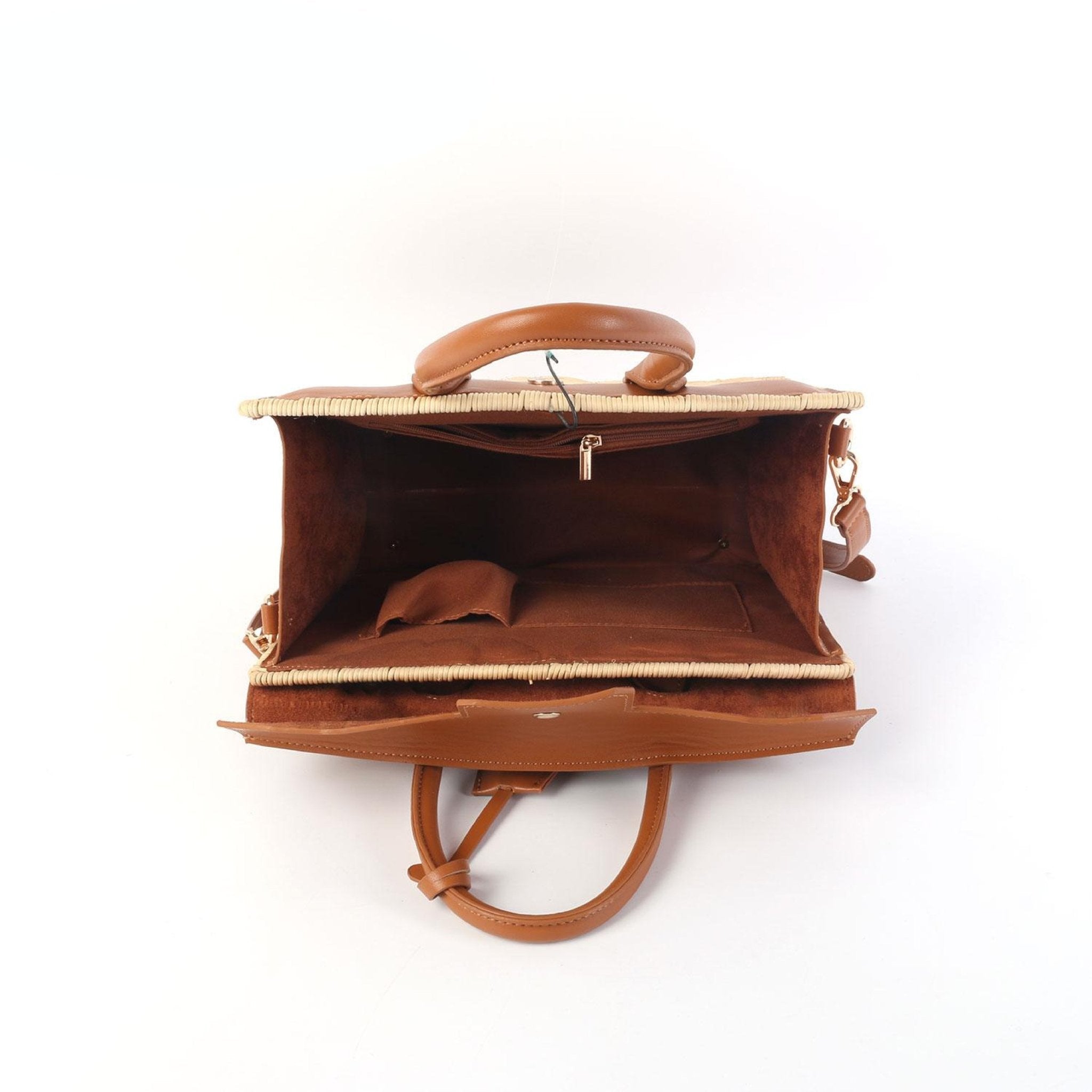 Margo Camel - Wicker Handbag - Camel - Bexa Boutique