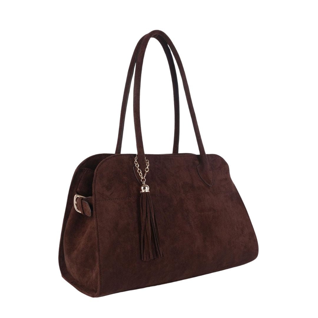 Megan -  Faux Suede Medicine Bag