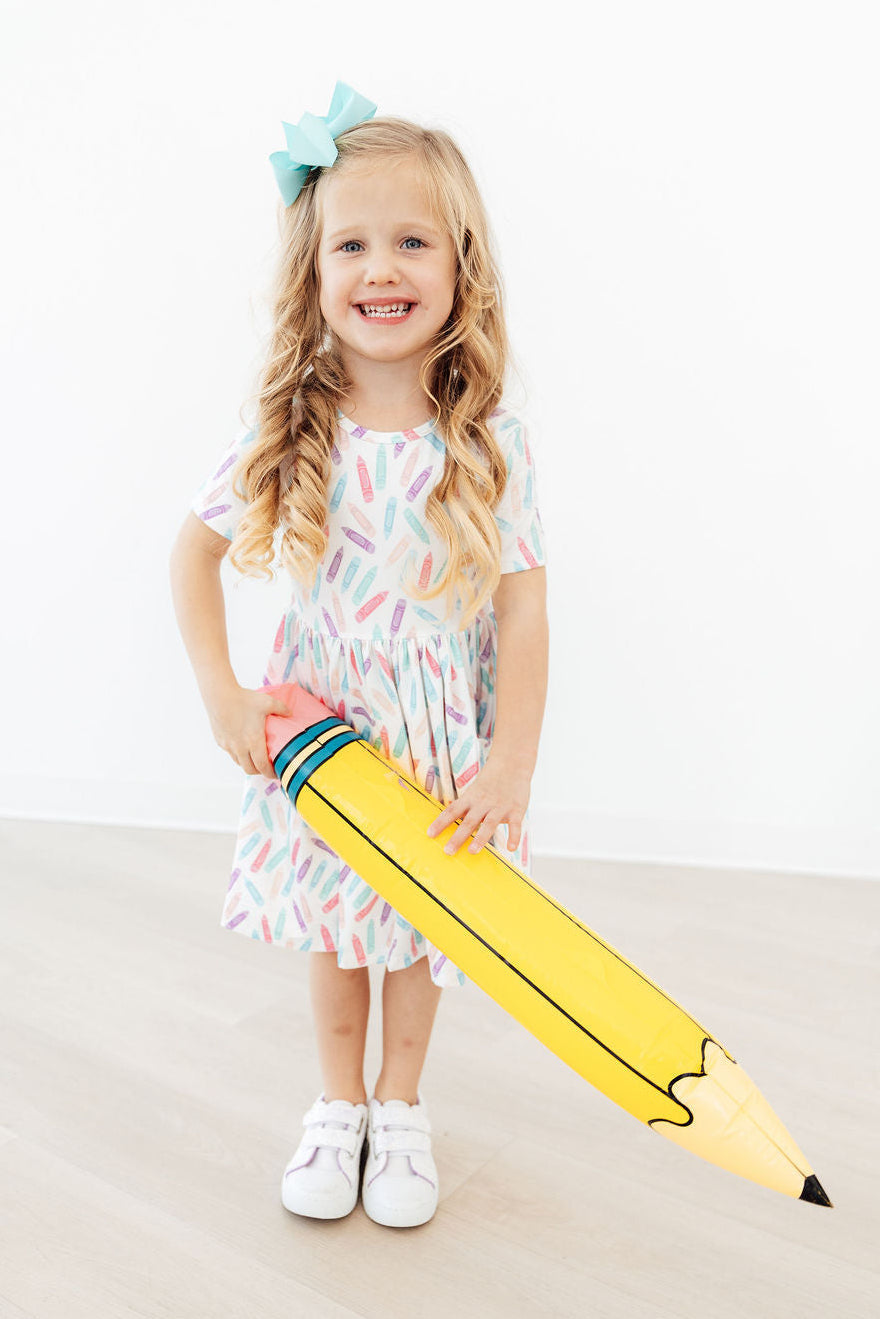 Color Crayons S/S Pocket Twirl Dress - Bexa Boutique