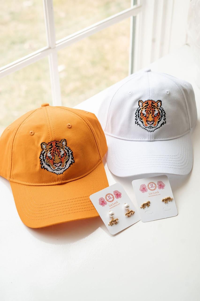 Needlepoint Baseball Hat - Tiger