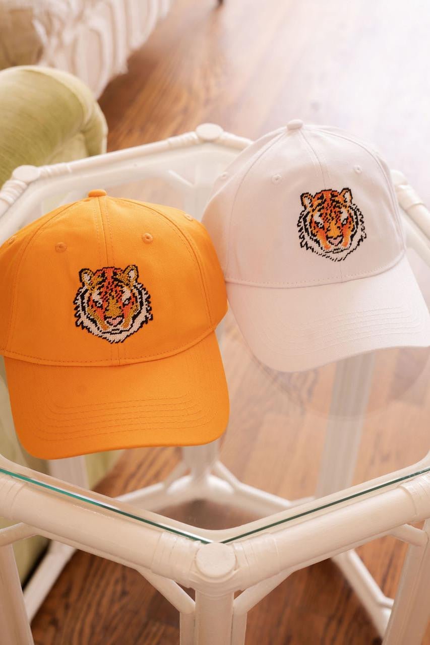 Needlepoint Baseball Hat - Tiger