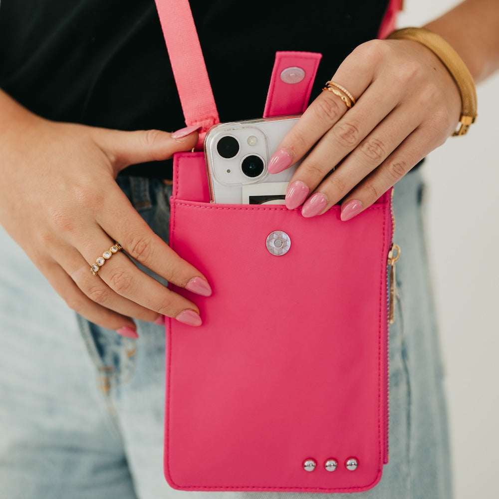 Nyla Nylon Phone Bag - Black - Bexa Boutique