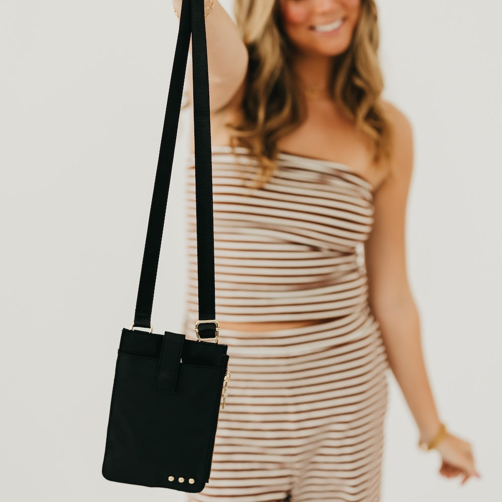 Nyla Nylon Phone Bag - Black - Bexa Boutique