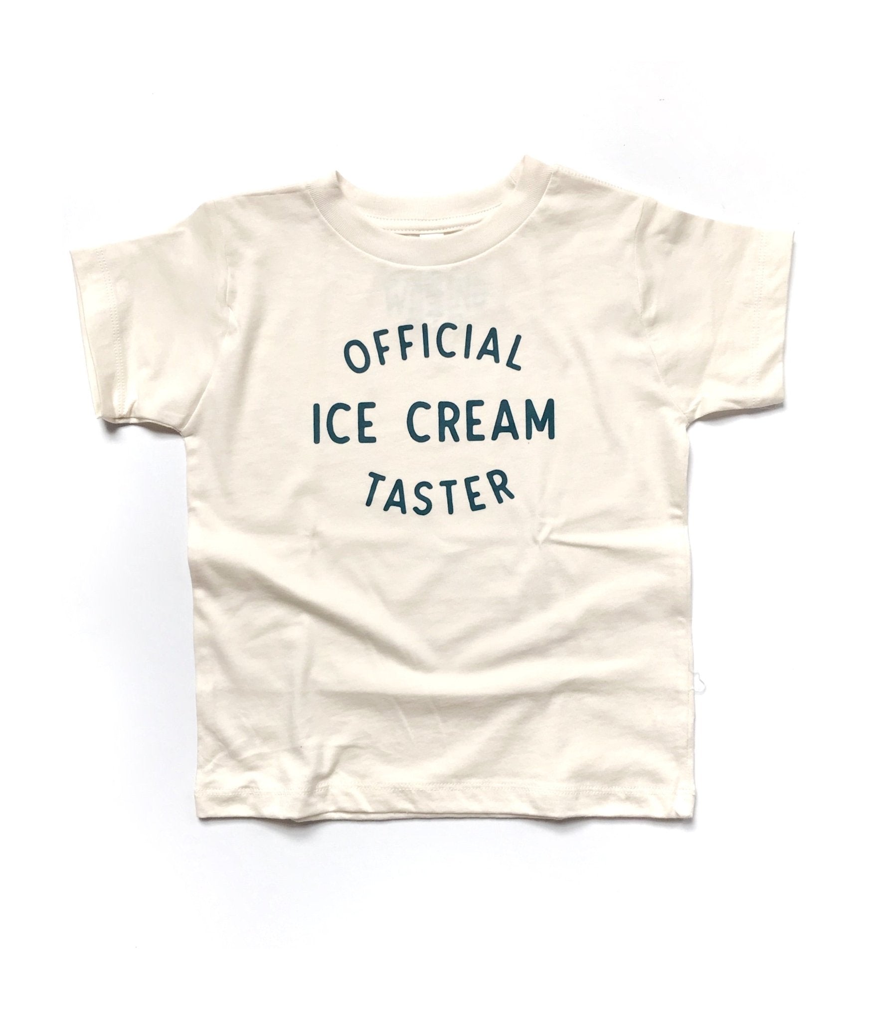 Official Ice Cream Taster Kids Graphic Cotton T-Shirt