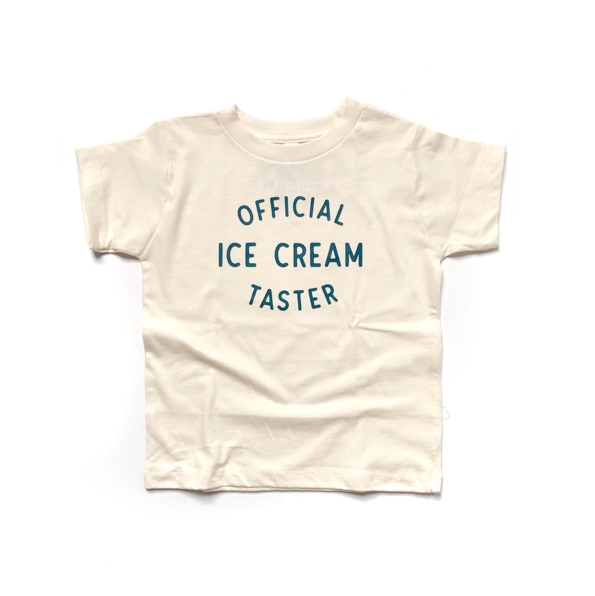 Official Ice Cream Taster Kids Graphic Cotton T-Shirt