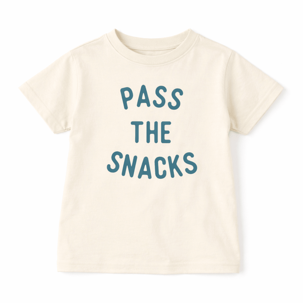 Pass the Snacks Kids Shirt | Funny Snack Lover Graphic Tee for Toddlers