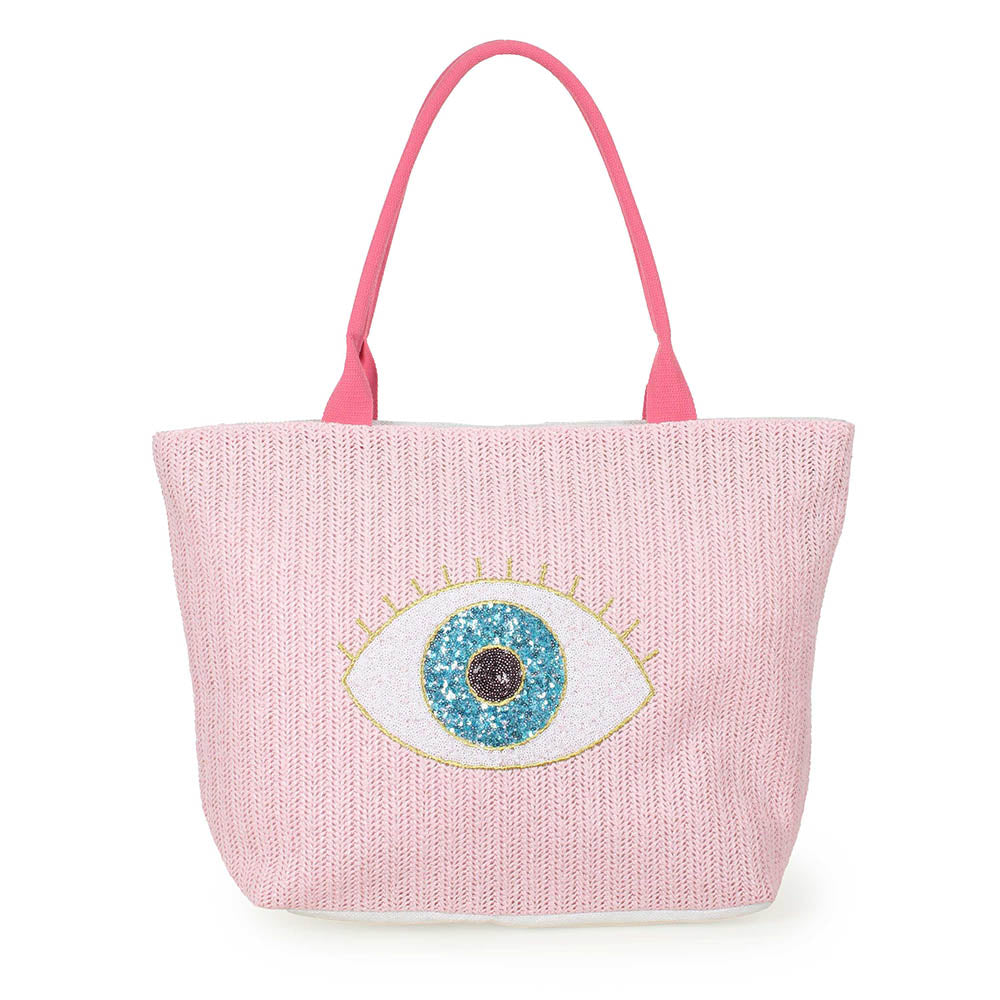 Evil Eye Sequin Tote Bag