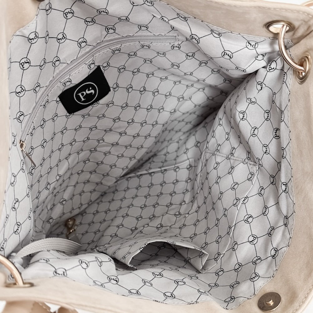 Rosalie Rivet Suede Hobo Bag - Black - Bexa Boutique