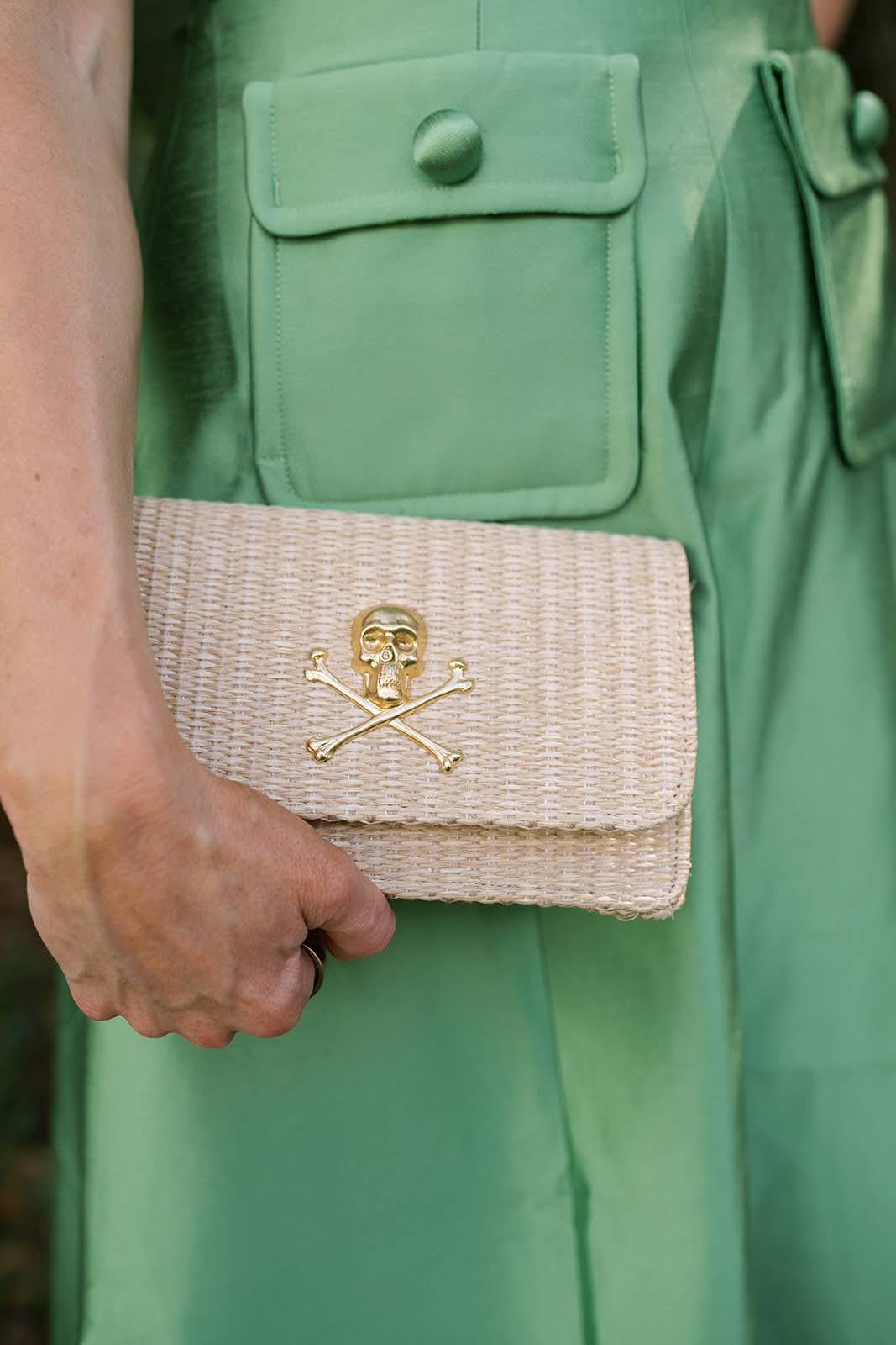 Ruby Straw Clutch