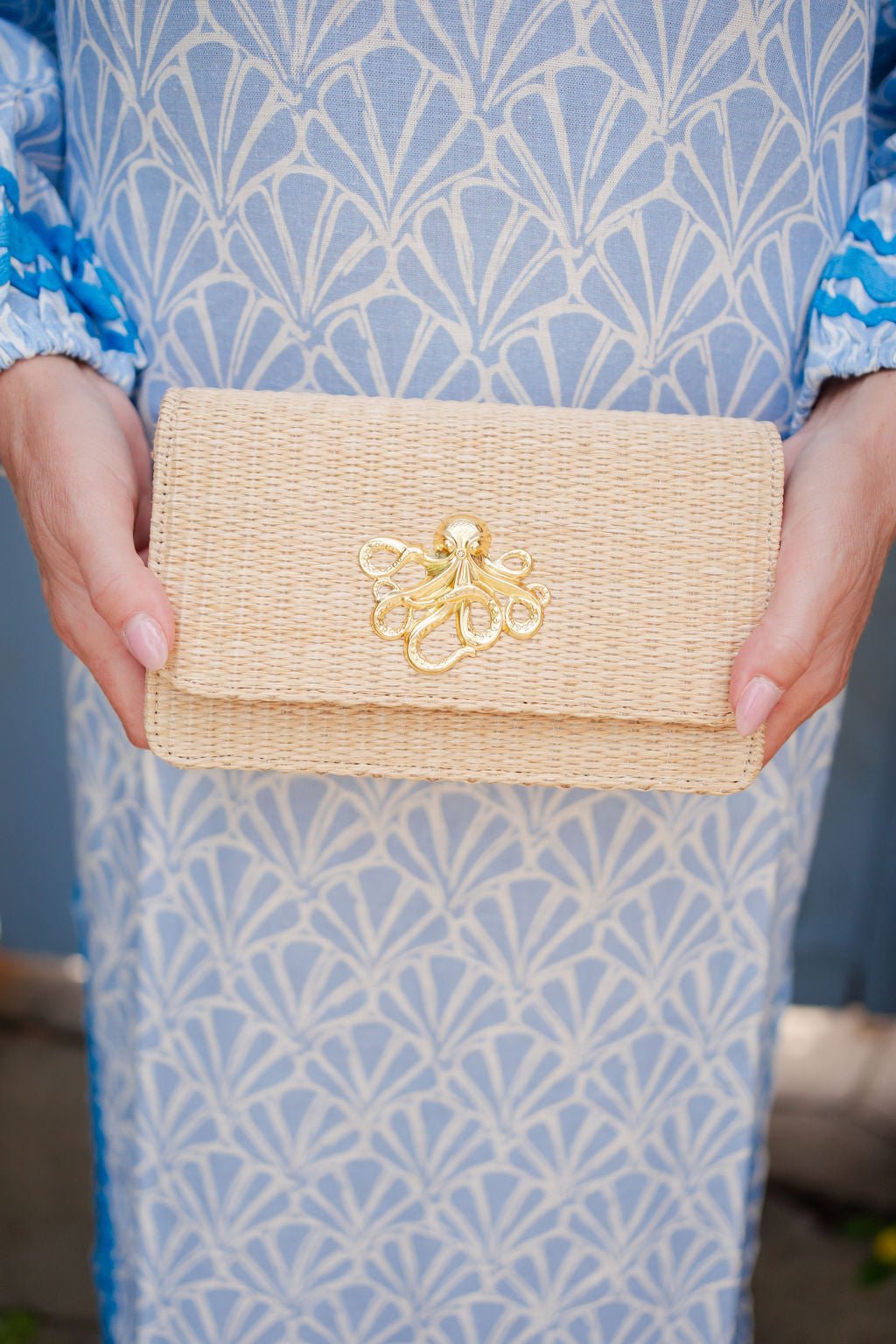 Ruby Straw Clutch