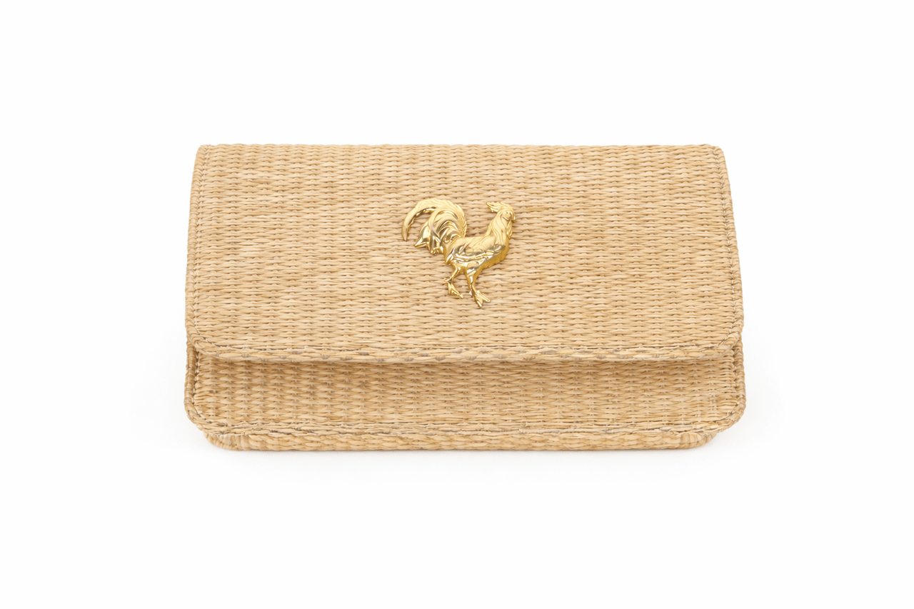 Ruby Straw Clutch