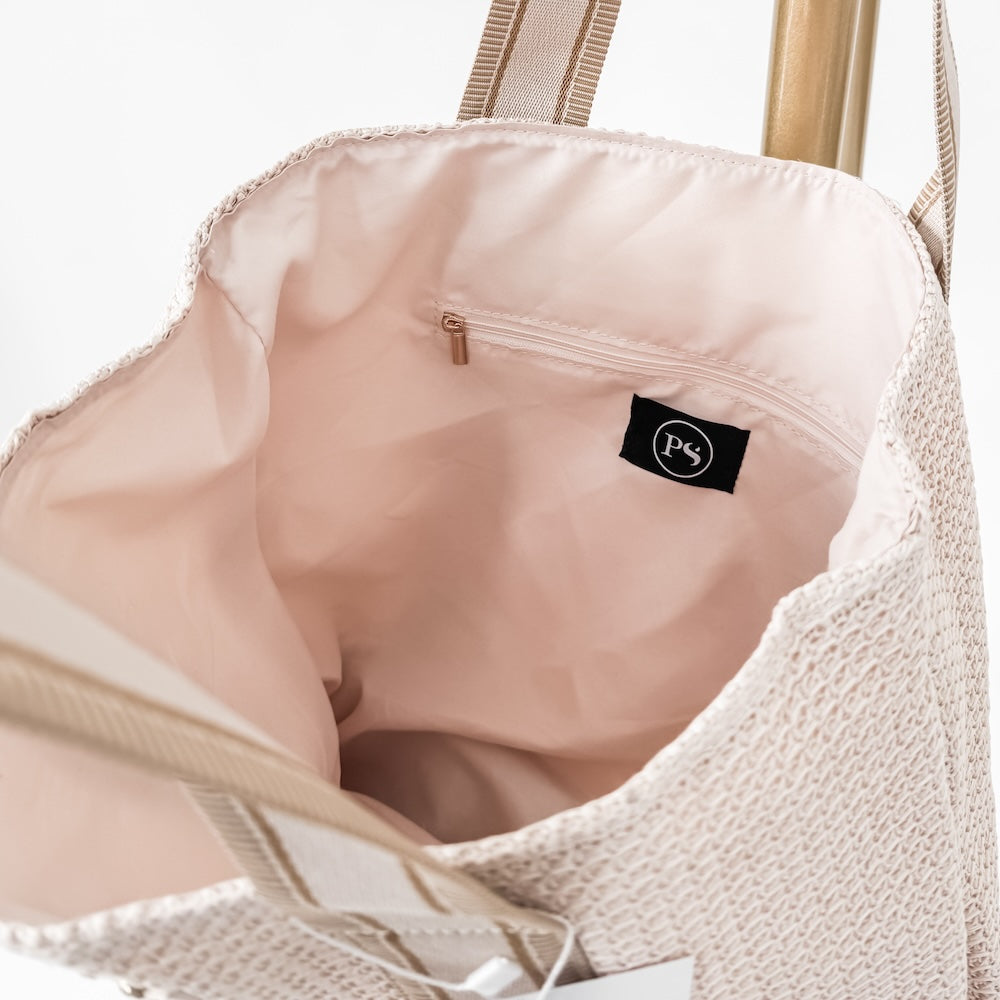 Ruby Raffia Tote Bag - Black - Bexa Boutique