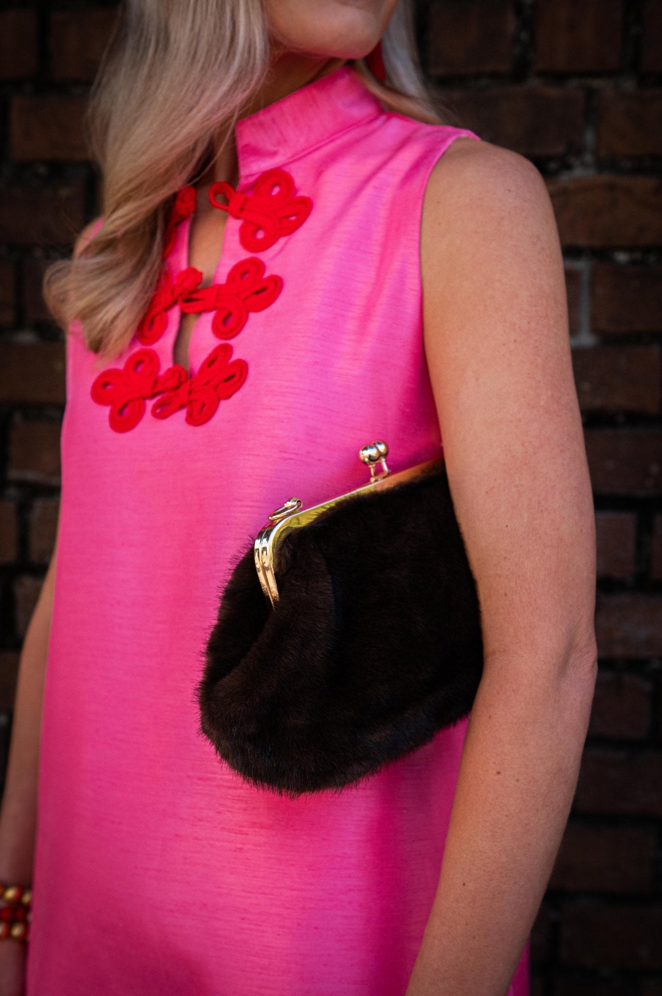 Sarah Faux Fur Clutch
