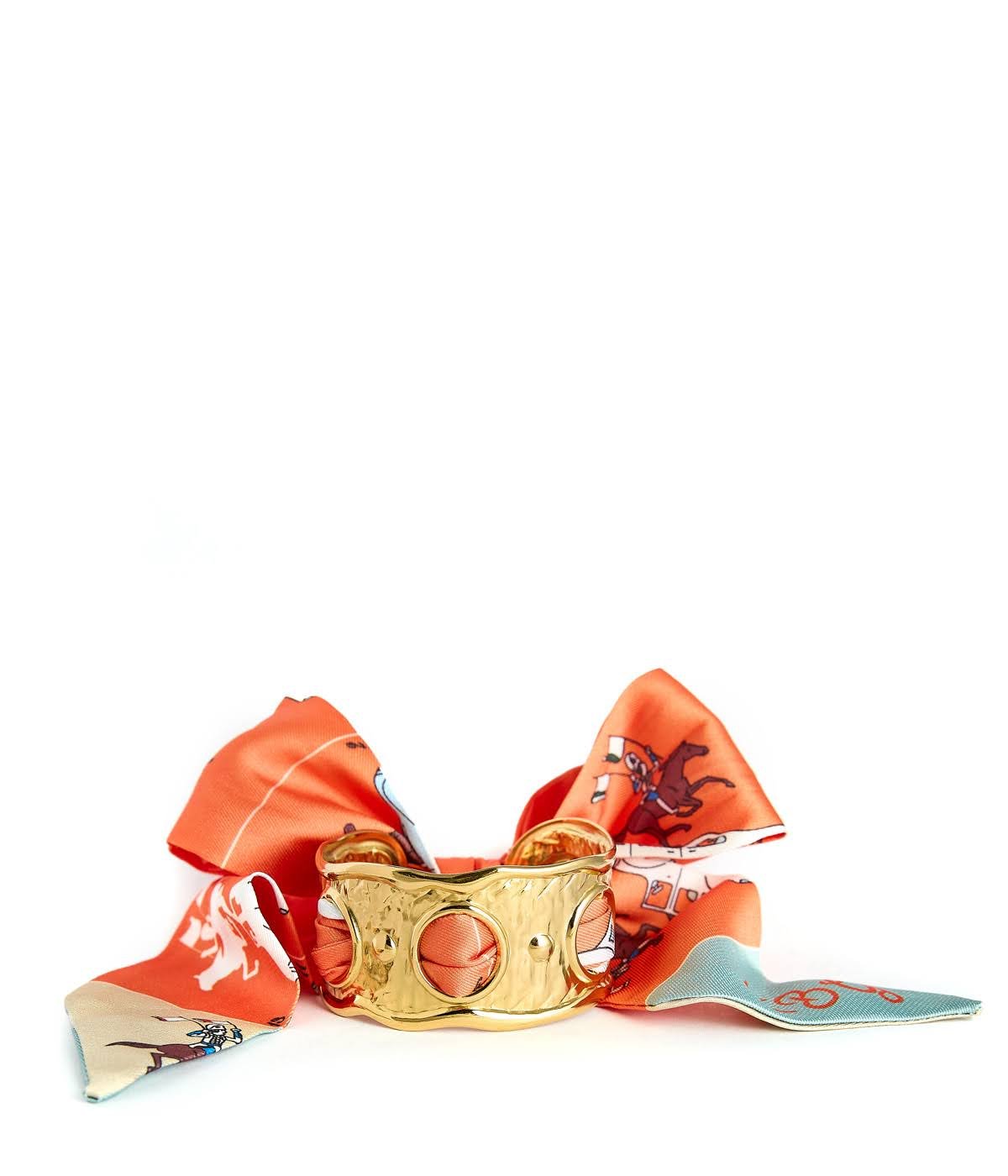 Scalloped Scarf Cuff - Wren - Pink and Red - Bexa Boutique
