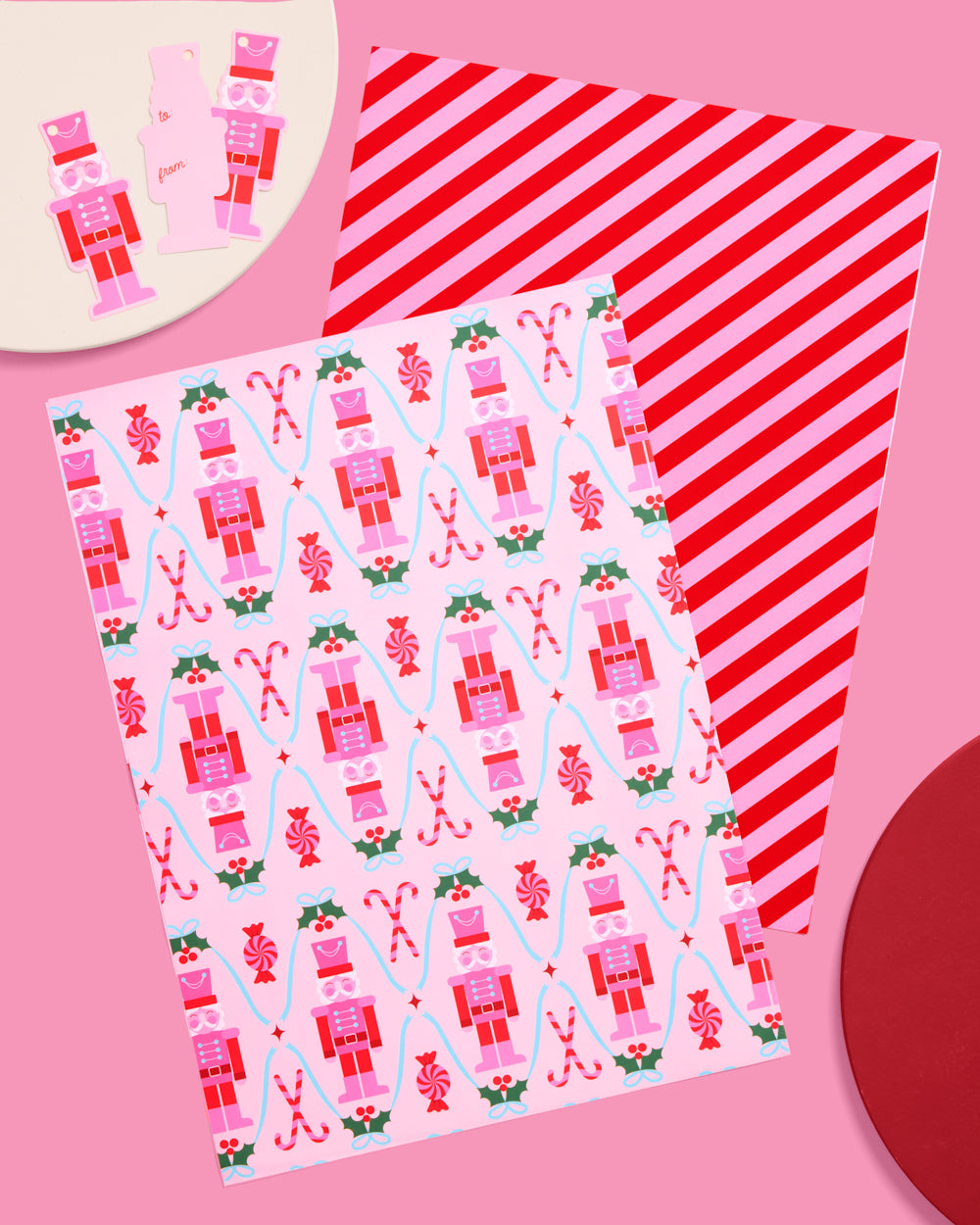 Nutcracker Wrapping Paper - 12 sheets + 16 tags