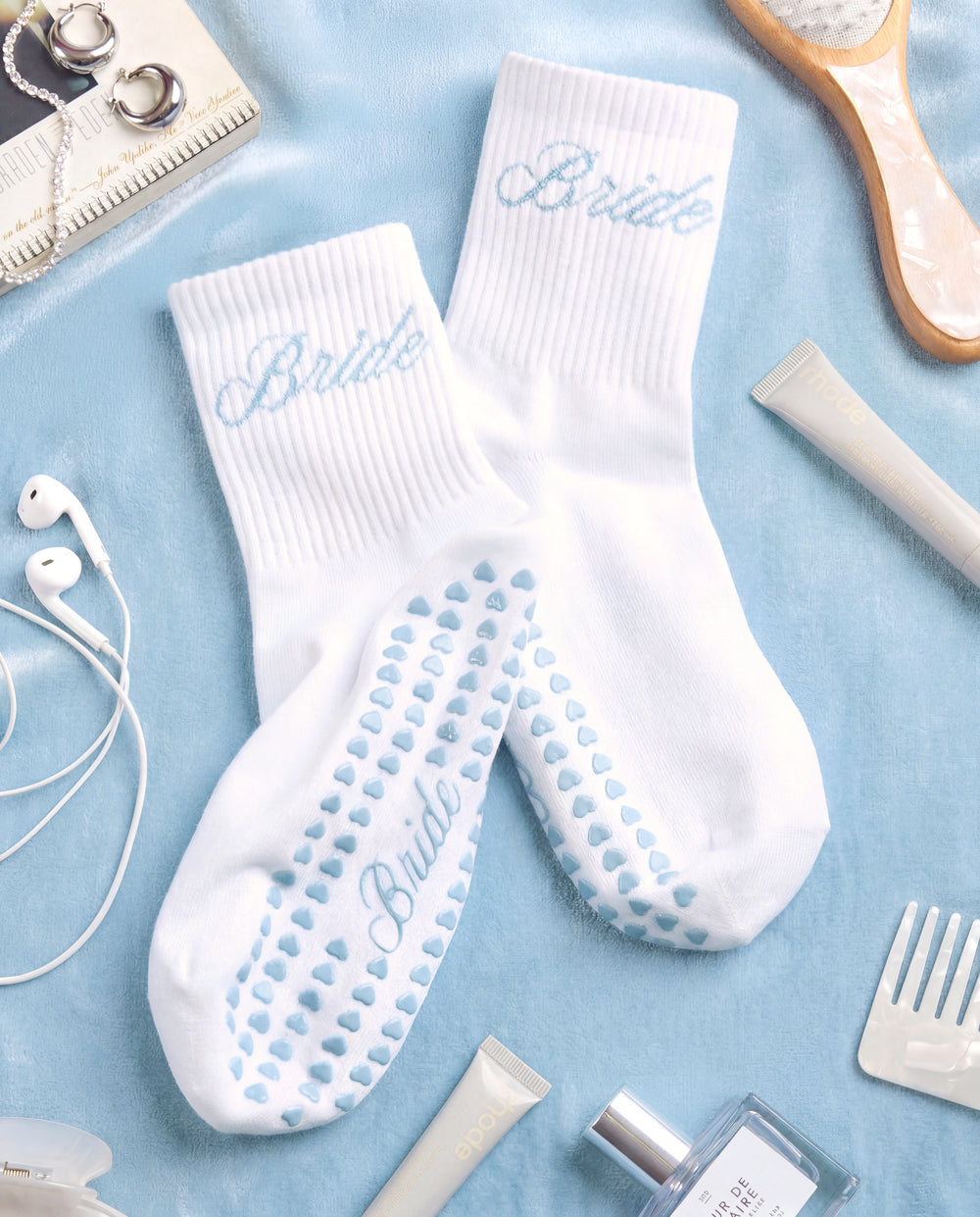 Bride Pilates Sock - grippy crew sock - Bexa Boutique