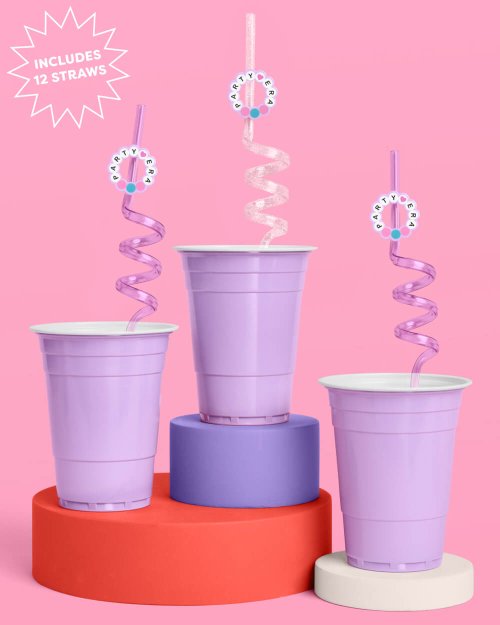 Party Era Straws - 8 reusable straws