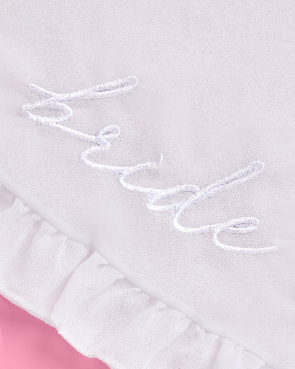 Bride to Be Sarong - white chiffon embroidered sarong - Bexa Boutique