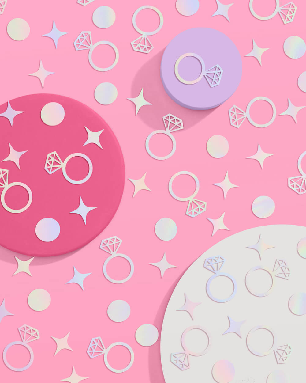 Engaged Era Confetti - 200 pc iridescent foil confetti - Bexa Boutique
