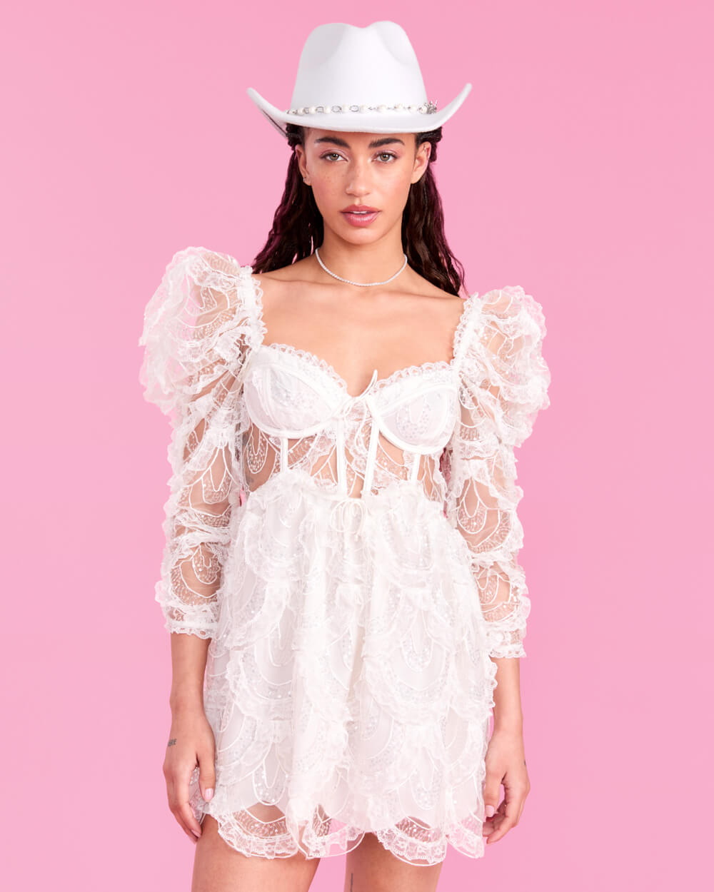 Bride Cowgirl Hat - bride hat + veil