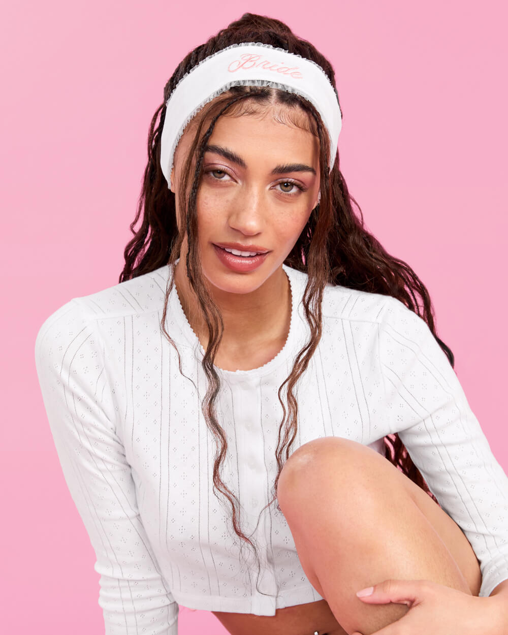 Bride Spa Headband - embroidered headband