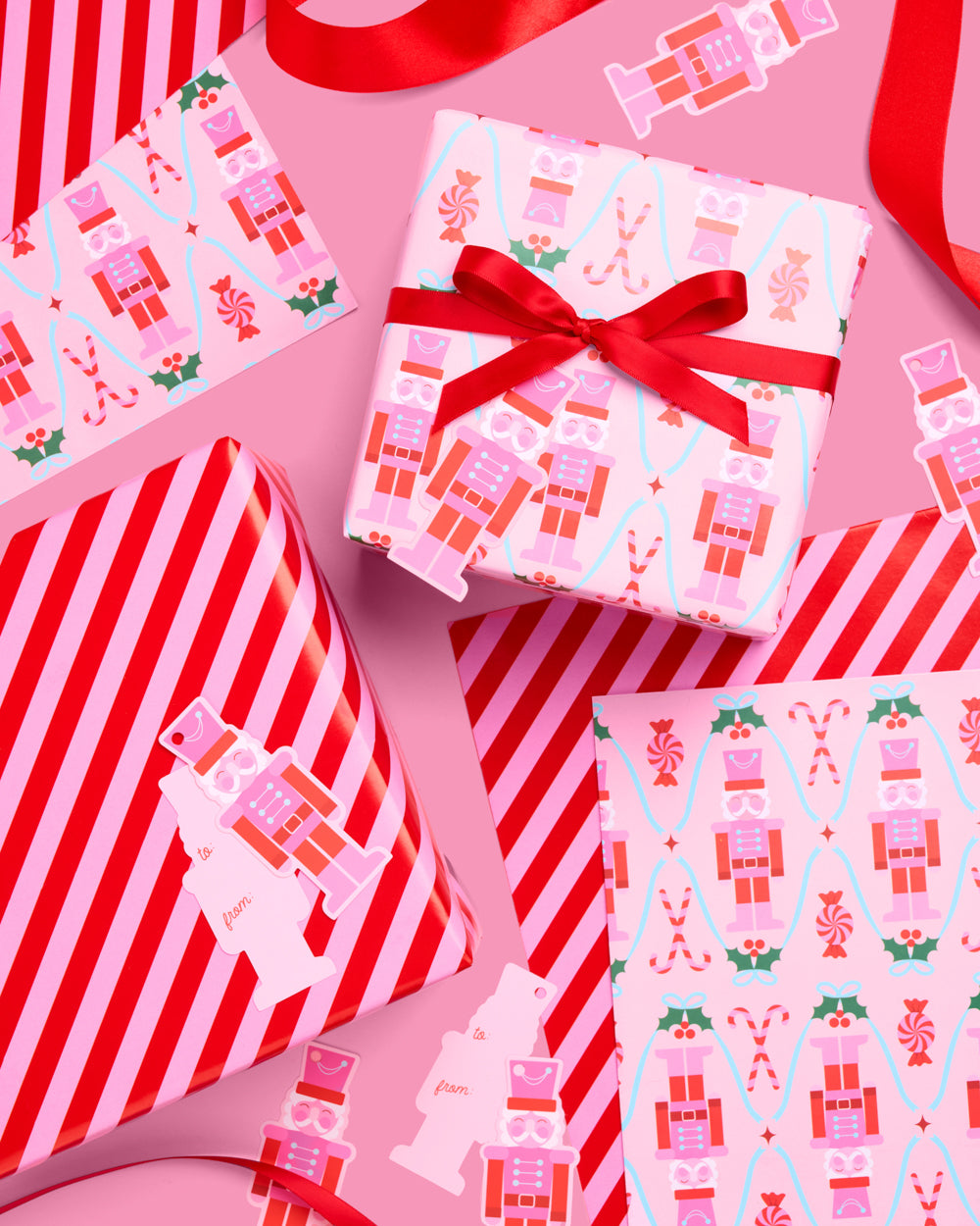 Nutcracker Wrapping Paper - 12 sheets + 16 tags