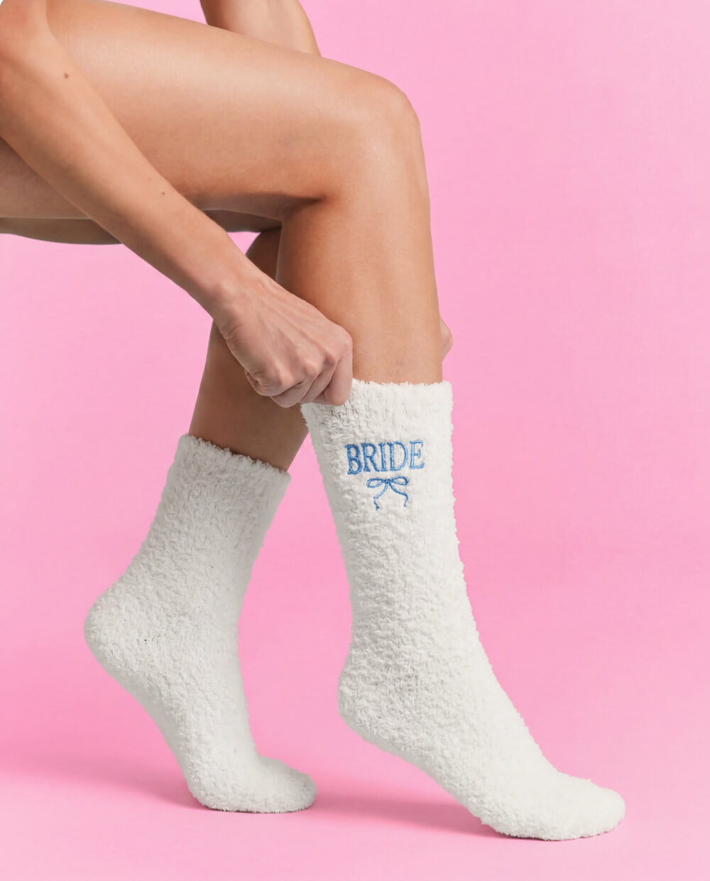 Bride Cloud Socks - fuzzy ivory socks