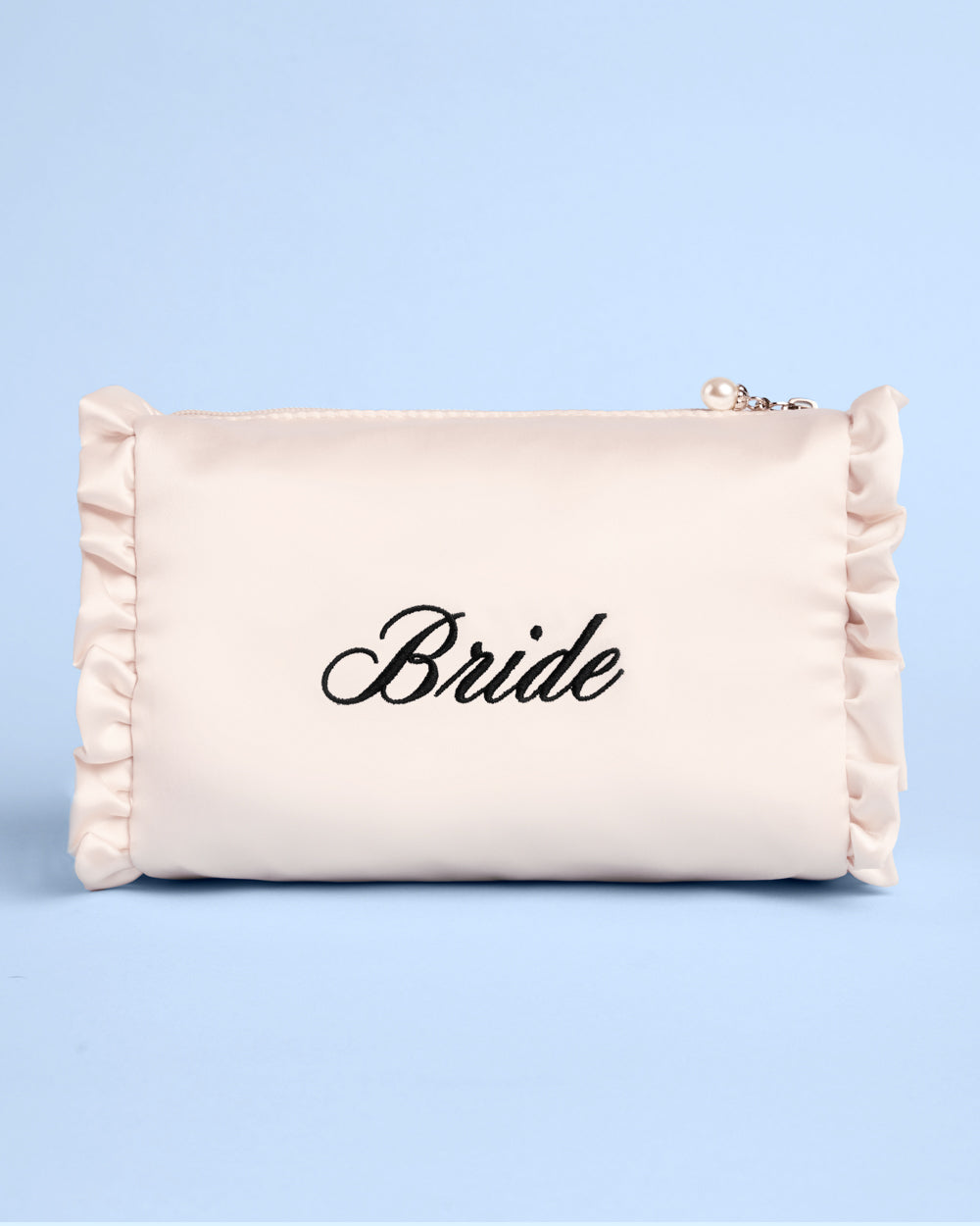 Bride Cosmetic Bag - cream embroidered bag - Bexa Boutique