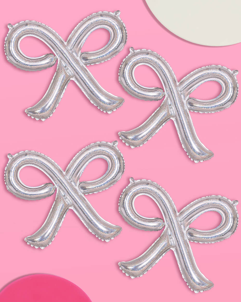 Shimmer Bow Balloons - 4 iridescent balloons - Bexa Boutique