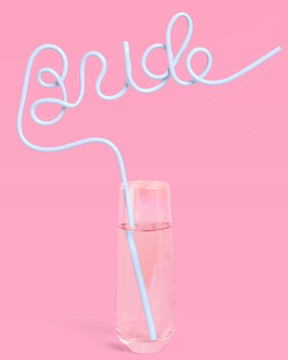 Something Blue Straw - XL blue Bride straw