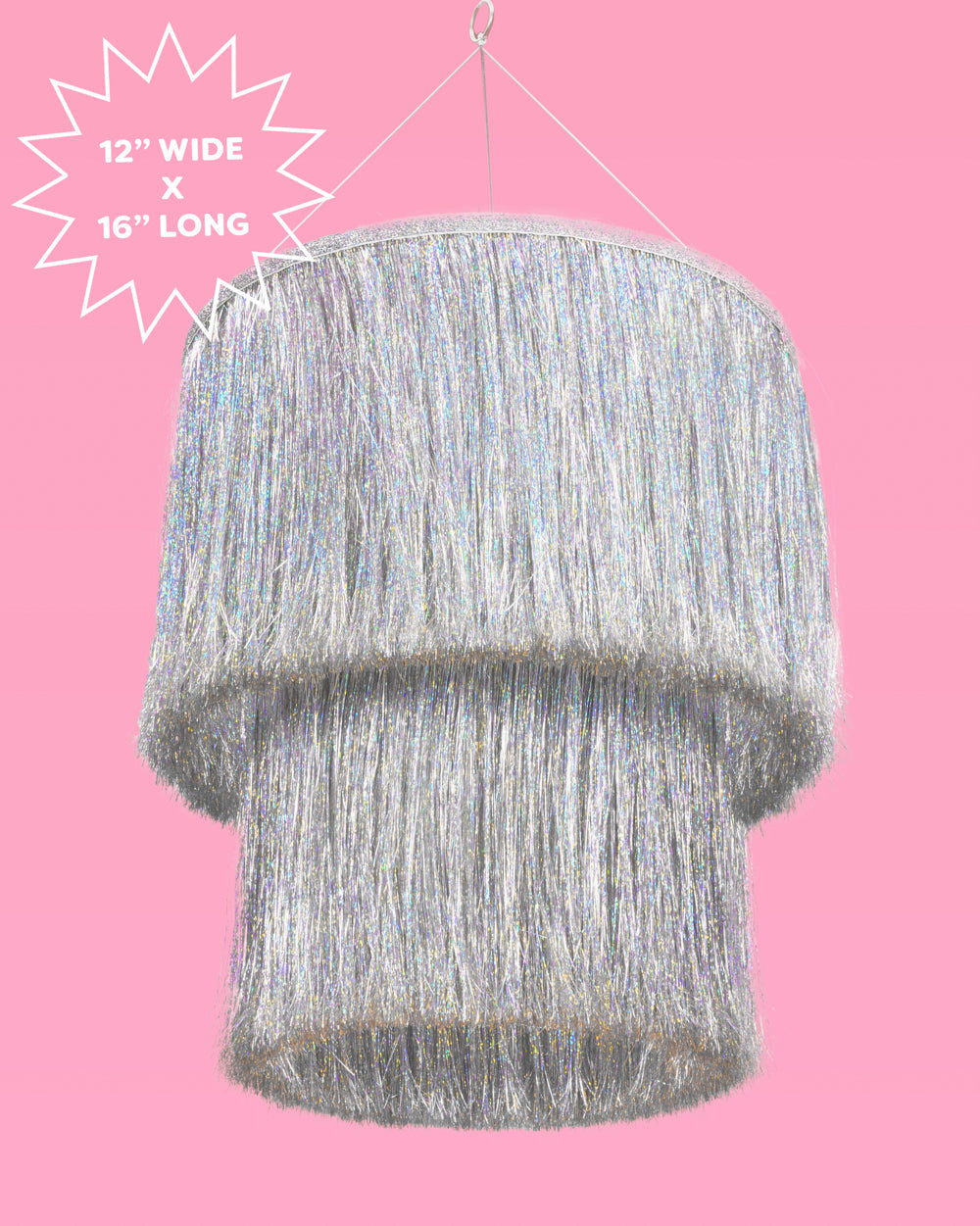 Shimmer Chandelier - iridescent foil chandelier