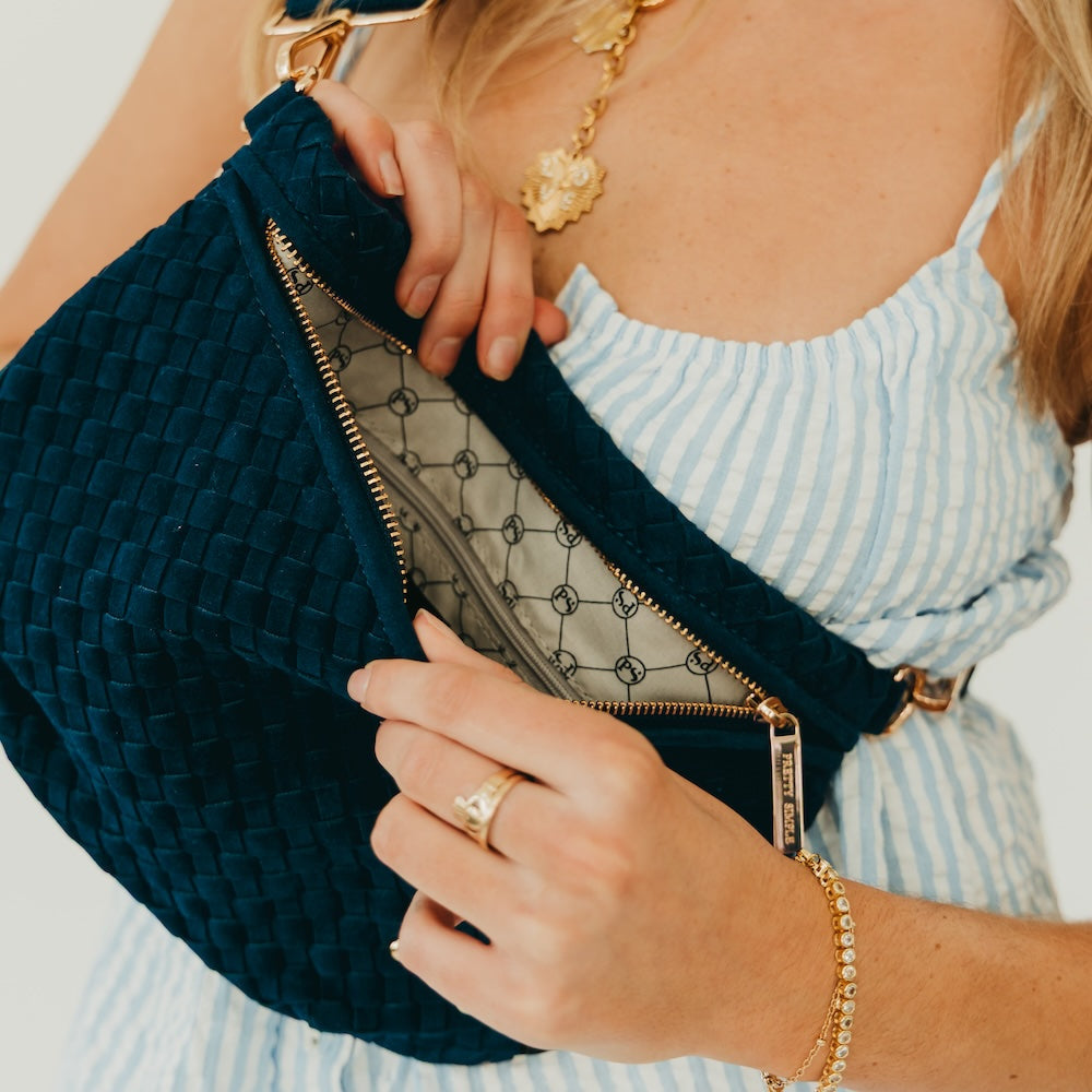 Suede Westlyn Woven Bum Bag