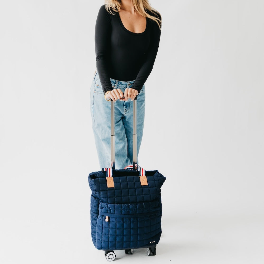 Original Style Tenley Quilted Tote Roller Bag - Blue - Bexa Boutique