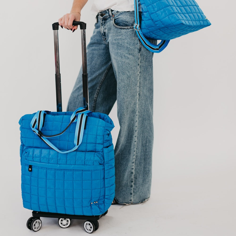 Original Style Tenley Quilted Tote Roller Bag - Blue - Bexa Boutique