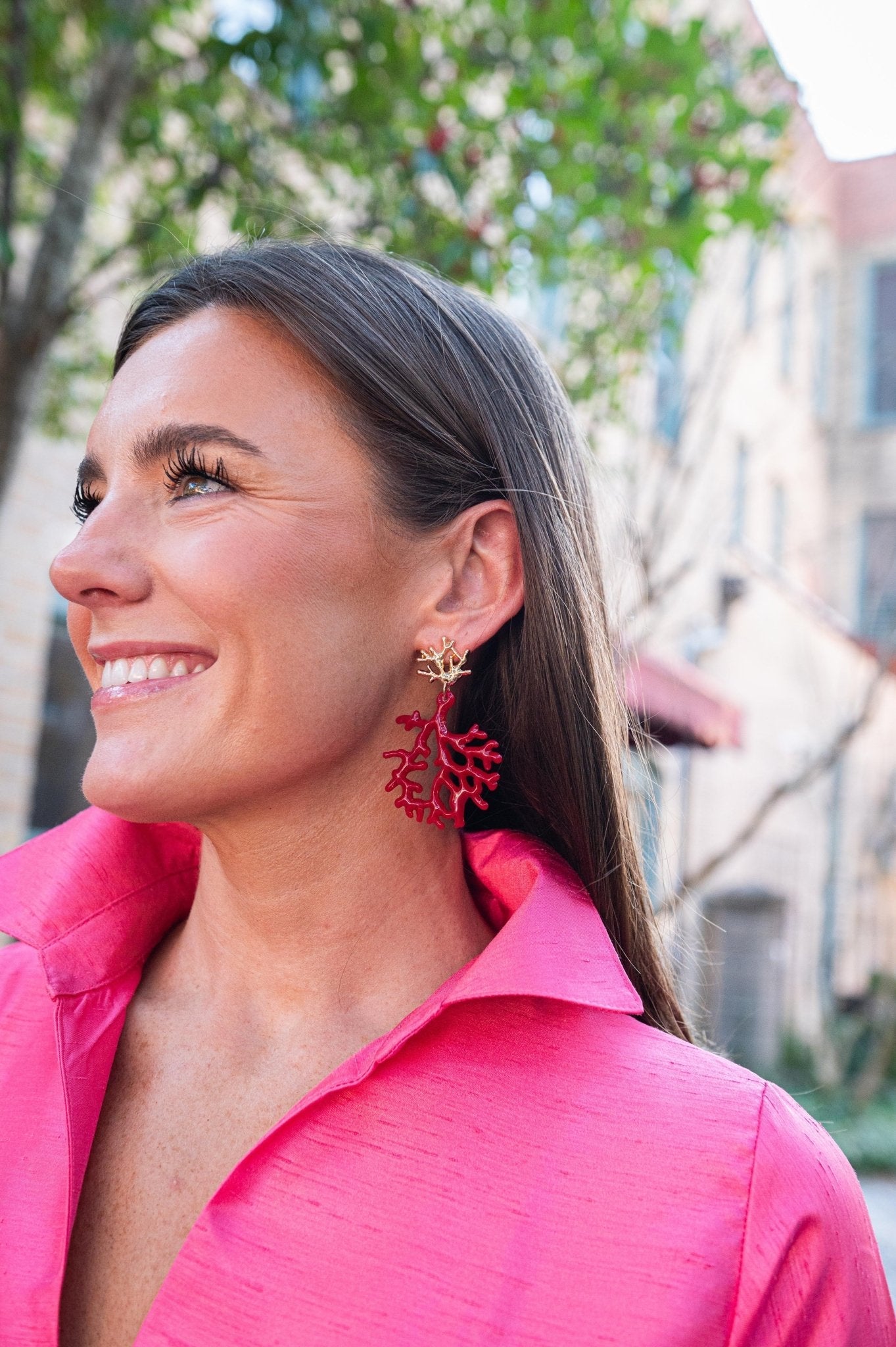 Tula - Coral Acrylic Earring - Light Pink - Bexa Boutique