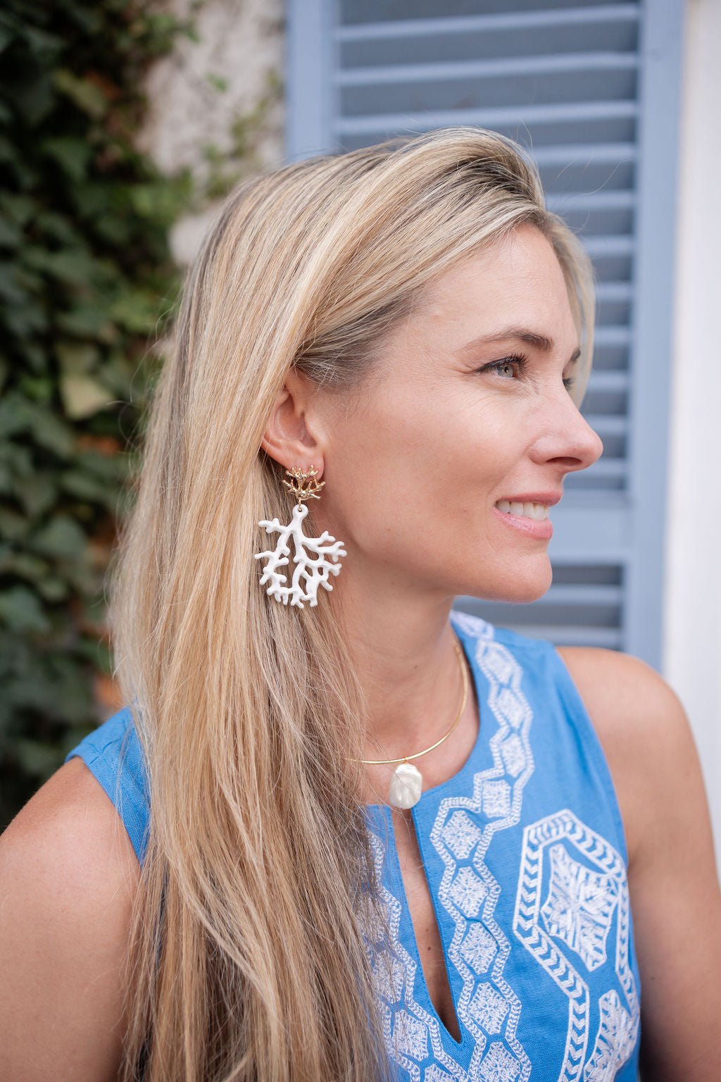 Tula - Coral Acrylic Earring - Light Pink - Bexa Boutique