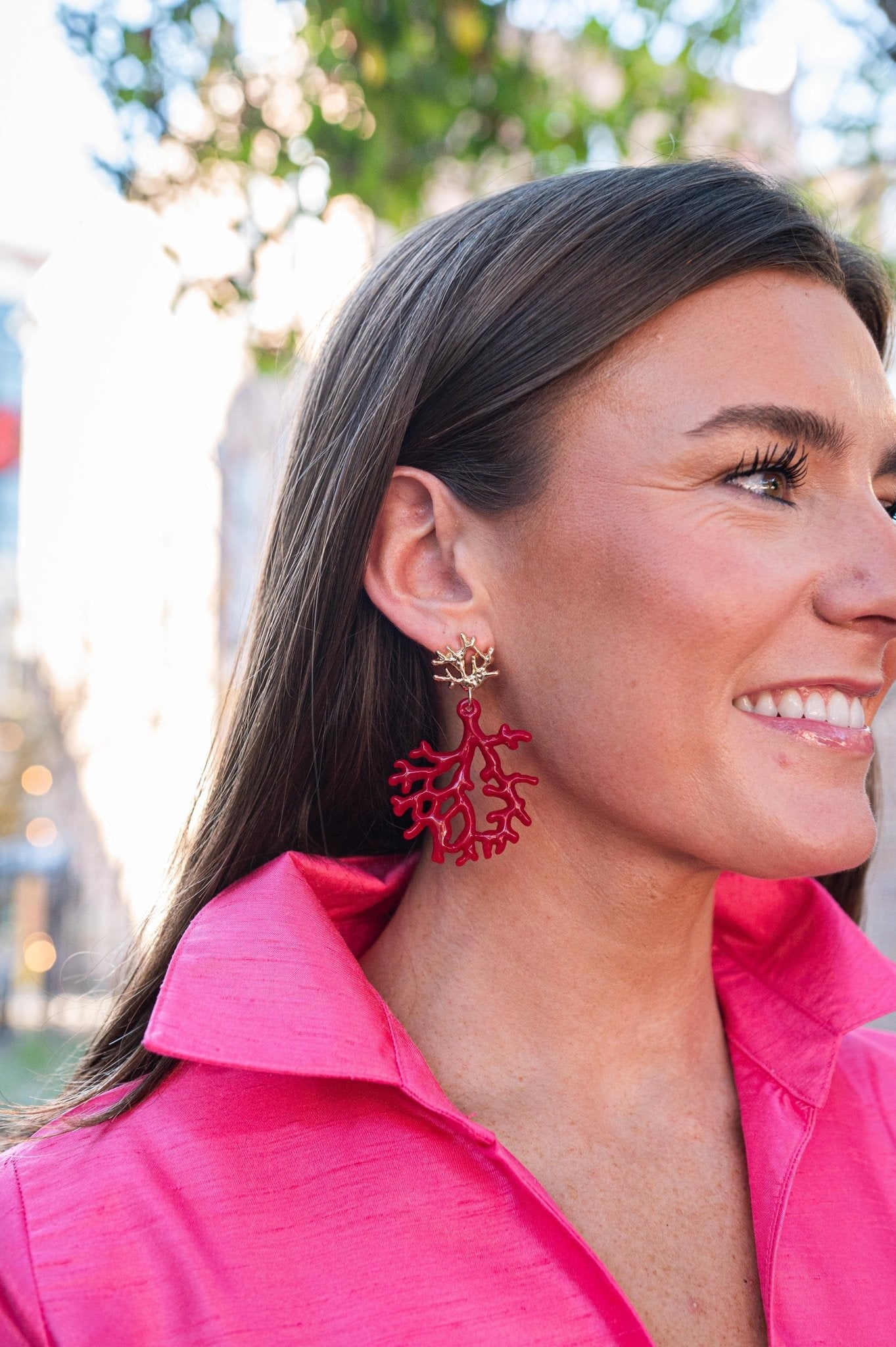 Tula - Coral Acrylic Earring - Light Pink - Bexa Boutique