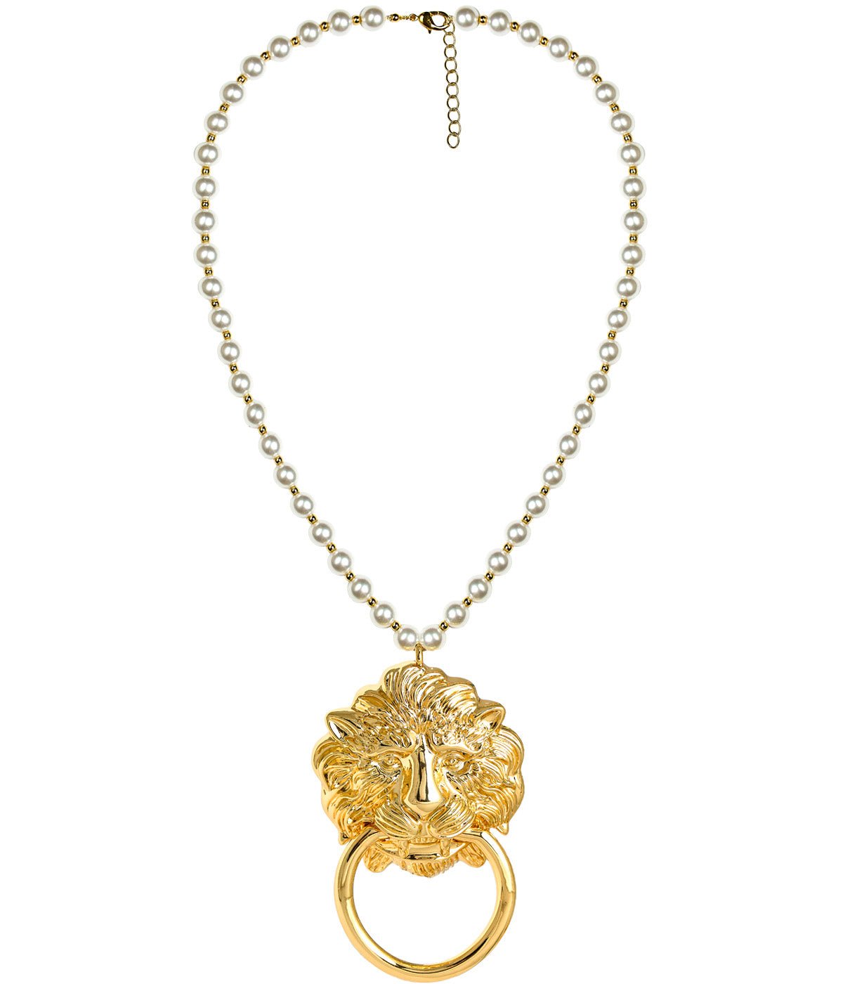 Vivi - Statement Doorknocker Statement Necklaces - 18k Plated Gold - Bexa Boutique